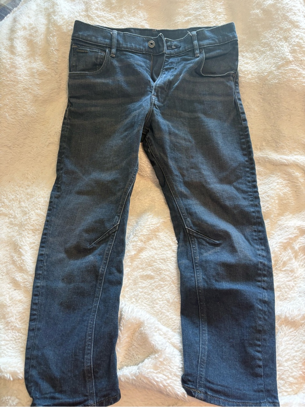 G-Star Straight Leg capri Jeans in Dark Blue